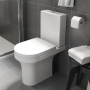 Prestige Ozone Round Rimless Open Back Close Coupled Toilet (inc Soft Close Seat)