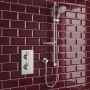 Prestige Plan Option 1 Thermostatic Concealed Shower Valve with Adjustable Slide Rail Kit - Chrome