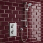 Prestige Plan Option 1 Thermostatic Concealed Shower Valve with Adjustable Slide Rail Kit - Chrome