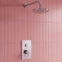 Prestige Plan Thermostatic Single Round Push Button Concealed Mixer Shower with Round Shower Head