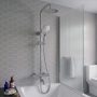 Prestige Plan Thermostatic Bar Mixer Shower with Shower Kit and Bath Filler Spout + Fixed Head