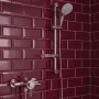 Prestige Plan Option 4 Thermostatic Exposed Shower Valve with Adjustable Slide Rail Kit - Chrome