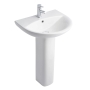 Prestige Primo Round Basin with Full Pedestal 550mm Wide - 1 Tap Hole