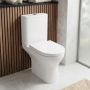 Prestige Primo Round Rimless Open Back Close Coupled Toilet (inc Soft Close Seat)