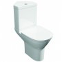 Prestige Project Round Close Coupled Toilet with Push Button Corner Cistern - Soft Close Seat