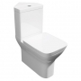 Prestige Project Square Close Coupled Toilet With Push Button Corner Cistern - Soft Close Seat