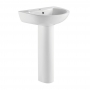 Prestige Proton Basin with Full Pedestal 540mm Wide - 1 Tap Hole