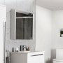 Prestige Purity Mirror Bathroom Cabinet 500mm Wide - White