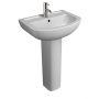 Prestige Studio Basin with Full Pedestal 550mm Wide 1 Tap Hole