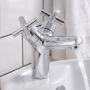 Prestige Times Branch Mono Basin Mixer Tap with Click Waste Dual Handle - Chrome
