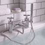 Prestige Times Bath Shower Mixer Tap Pillar Mounted - Chrome