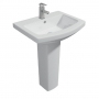 Prestige Trim Basin with Full Pedestal 550mm Wide 1 Tap Hole
