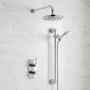 Prestige Viktory Thermostatic Dual Concealed Mixer Shower Adjustable Slide Rail Kit + Fixed Head