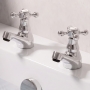Prestige Viktory Bath Taps Pair Chrome