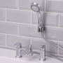 Prestige Visage Bath Shower Mixer Tap Pillar Mounted - Chrome