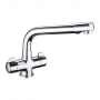Prima Classic Dual Lever Quarter Turn Kitchen Sink Mixer Tap - Chrome