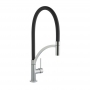 Prima Swan Neck Pull Out Single Lever Kitchen Sink Mixer Tap - Black