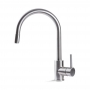 Prima+ Tiber Pull Out Single Lever Kitchen Sink Mixer Tap - Stainless Steel