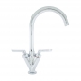 Prima V Shape Dual Lever Kitchen Sink Mixer Tap - Chrome