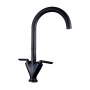 Prima V Shape Dual Lever Kitchen Sink Mixer Tap - Black