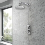 Delphi Loop Chrome Dual Concealed Shower Set with Fixed Head