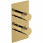 RAK Amalfi Thermostatic Dual Outlet Concealed Shower Valve - Brushed Gold
