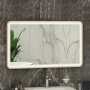 RAK Art Soft LED Illuminated Bathroom Mirror with Demister Pad 600mm H x 1000mm W - Brushed Gold
