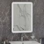 RAK Art Soft LED Illuminated Bathroom Mirror with Demister Pad 700mm H x 500mm W - Chrome
