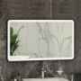 RAK Art Soft LED Illuminated Bathroom Mirror with Demister Pad 600mm H x 1200mm W - Matt Black