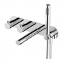 RAK Sorrento Thermostatic Concealed Dual Outlet Shower Valve with Handset and Bath Spout - Chrome
