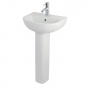 RAK Compact Basin and Full Pedestal 450mm Wide - 1 Tap Hole