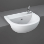 RAK Compact Semi-Recessed Basin 400mm Wide - 1 RH Tap Hole