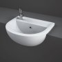 RAK Compact Semi-Recessed Basin 450mm Wide - 1 LH Tap Hole