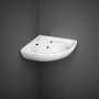 RAK Compact Corner Cloakroom Basin 440mm Wide - 2 Tap Hole