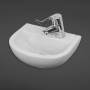 RAK Compact Special Needs Cloakroom Basin 380mm Wide - 1 RH Tap Hole