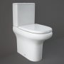 RAK Compact Deluxe Comfort Height Flush-to-Wall Toilet with Push Button Cistern - Soft Close Seat