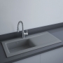 RAK Dream 2 Slim Ceramic Kitchen Sink 1.0 Bowl 1010mm L x 510mm W - Matt Gray
