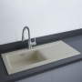 RAK Dream 2 Slim Ceramic Kitchen Sink 1.0 Bowl 1010mm L x 510mm W - Matt Greige