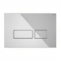 RAK Ecofix Rectangular Dual Flush Plates - White Glass