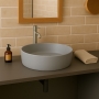 RAK Feeling Round Countertop Wash Basin 420mm Wide - Matt Grey