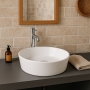 RAK Feeling Round Countertop Wash Basin 420mm Wide - Alpine White