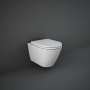 RAK Feeling Rimless Wall Hung Toilet with Soft Close Seat - Matt White