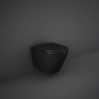 RAK Feeling Rimless Wall Hung Toilet with Soft Close Seat - Matt Black