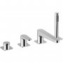 RAK Ischia 4-Hole Bath Shower Mixer Tap Pillar Mounted - Chrome