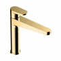 RAK Ischia Medium Height Basin Mixer Tap Without Waste - Brushed Gold