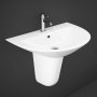RAK Morning Basin and Semi Pedestal 550mm W - 1 Tap Hole