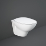 RAK Morning Rimless Wall Hung Toilet With Exposed Fitting - Soft Close Seat