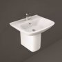 RAK Origin 62 Basin and Semi Pedestal 650mm Wide - 1 Tap Hole