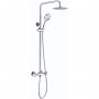RAK Origin Thermostatic Round Bar Mixer Shower with Shower Kit + Fixed Head - Chrome