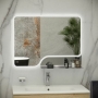 RAK Ornate LED Illuminated Bathroom Mirror with Demister Pad 600mm H x 1000mm W - Chrome